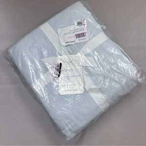 Pottery Barn Belgian Flax Linen Duvet Cover Bed Frost Blue King / California NWT